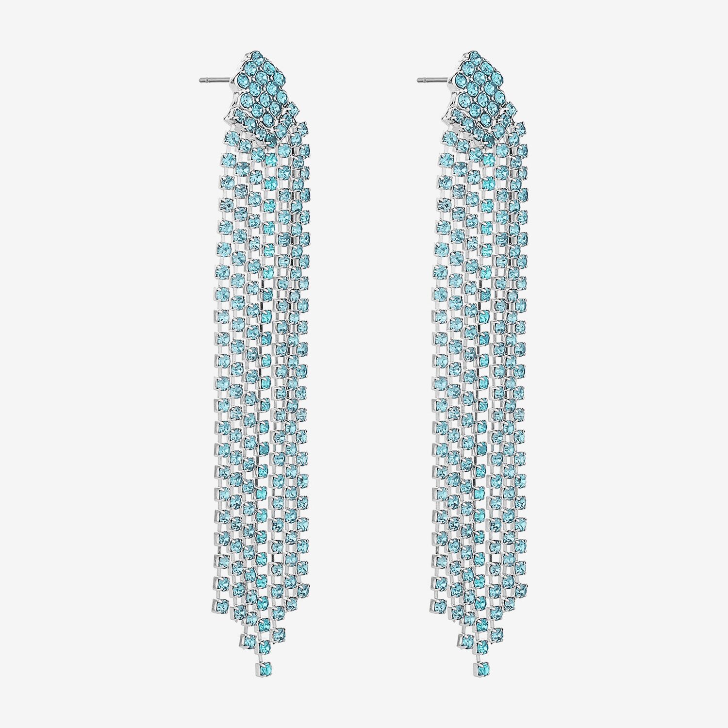Monet Jewelry Timeless Silver Tone Womens Glass Hypoallergenic Chandelier Earrings