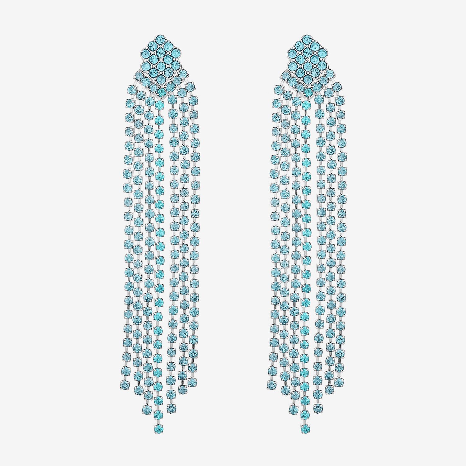 Monet Jewelry Timeless Silver Tone Womens Glass Hypoallergenic Chandelier Earrings
