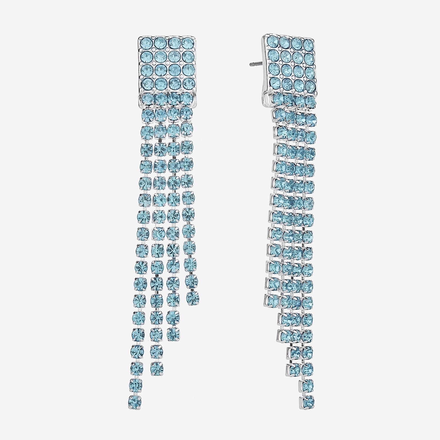 Monet Jewelry Timeless Silver Tone Womens Glass Hypoallergenic Chandelier Earrings