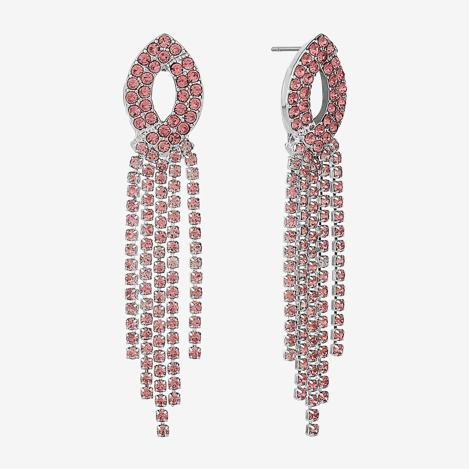 Monet Jewelry Timeless Silver Tone Womens Glass Hypoallergenic Chandelier Earrings