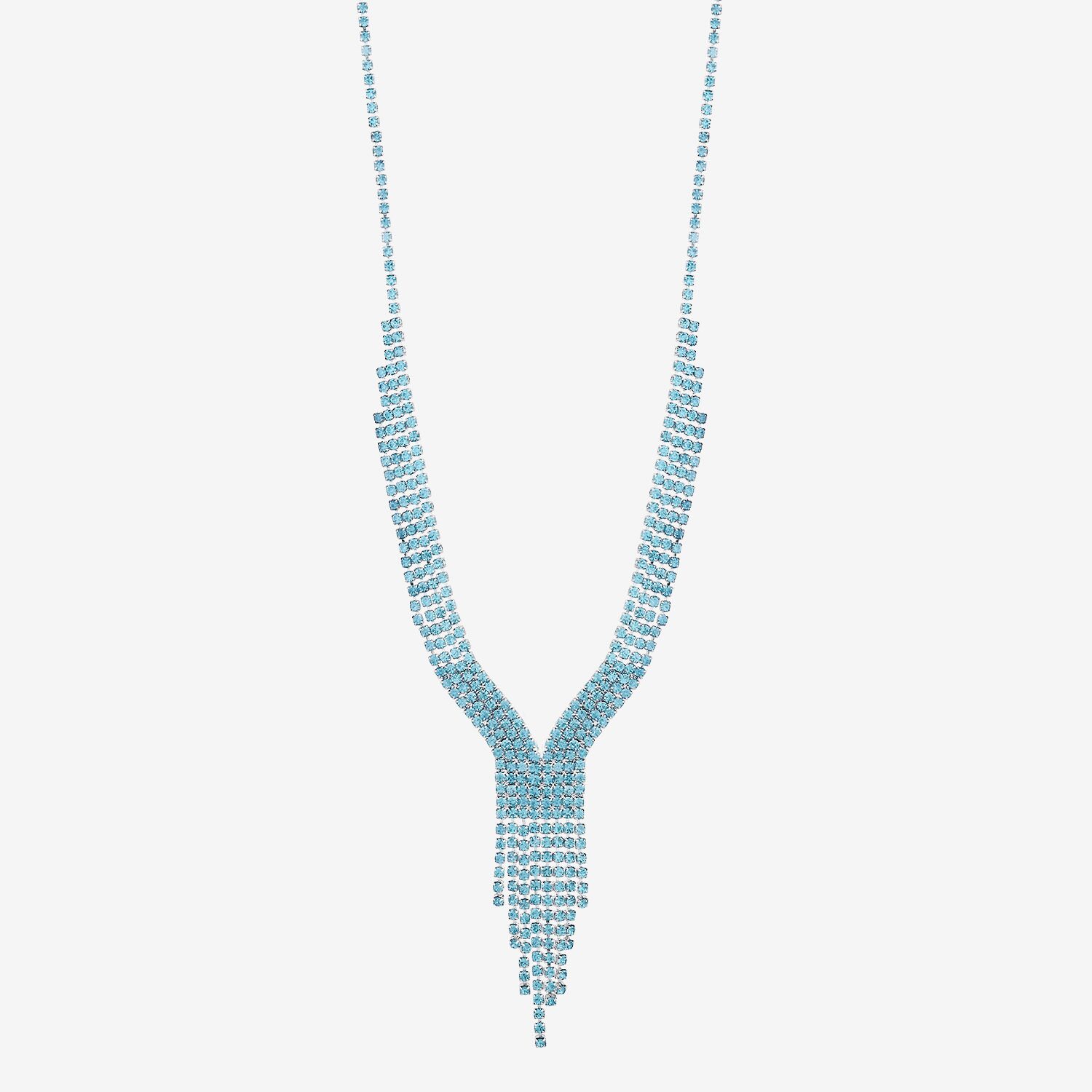 Monet Jewelry Timeless Silver Tone Womens Glass 17 Inch Y Necklace