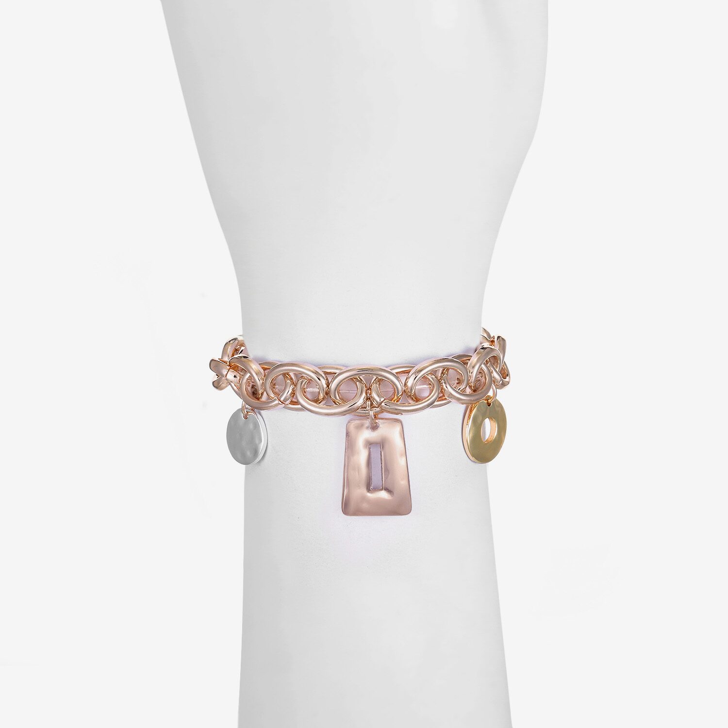 Liz Claiborne Hammered Womens Charm Bracelet