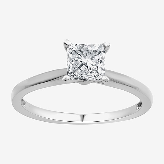 (G / Si1-Si2) Womens 3/4 CT. Lab Grown White Diamond 10K Gold Solitaire Engagement Ring