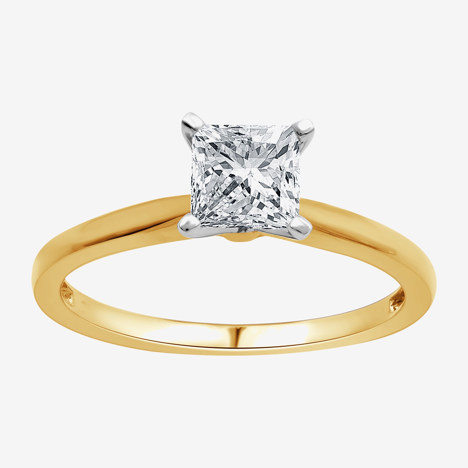 (G / Si1-Si2) Womens 3/4 CT. Lab Grown White Diamond 10K Gold Solitaire Engagement Ring