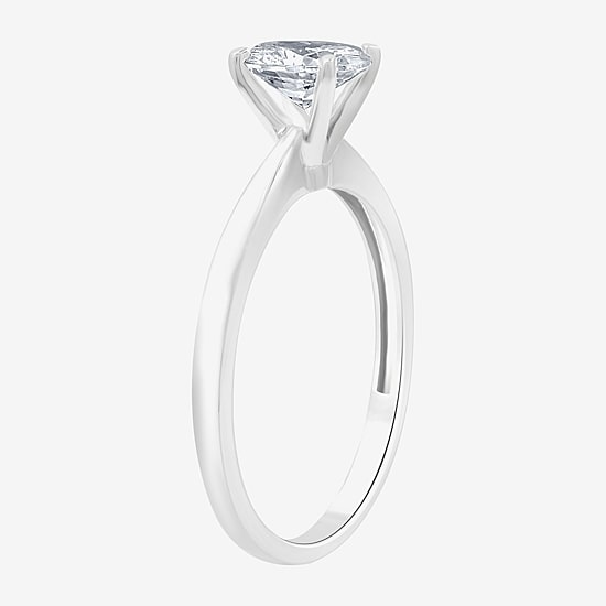 (G / Si1-Si2) Womens 3/4 CT. Lab Grown White Diamond 10K Gold Oval Solitaire Engagement Ring