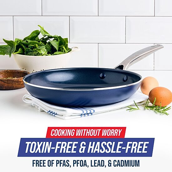 Blue Diamond Infused Ceramic Non-Stick 10" Frying Pan Skillet