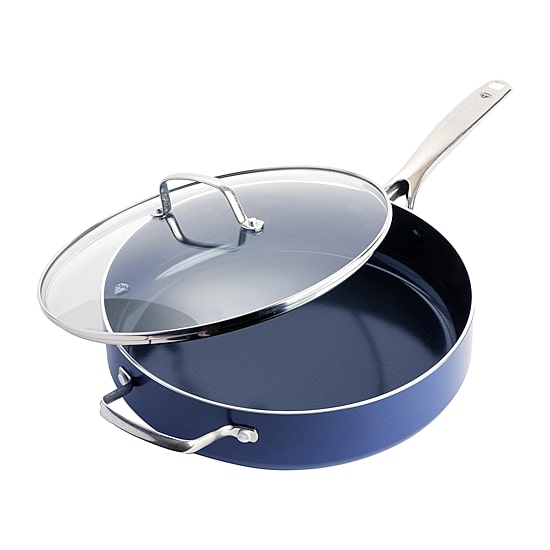 Blue Diamond Infused Ceramic Non-Stick 5-qt. Jumbo Cooker with Helper Handle and Lid