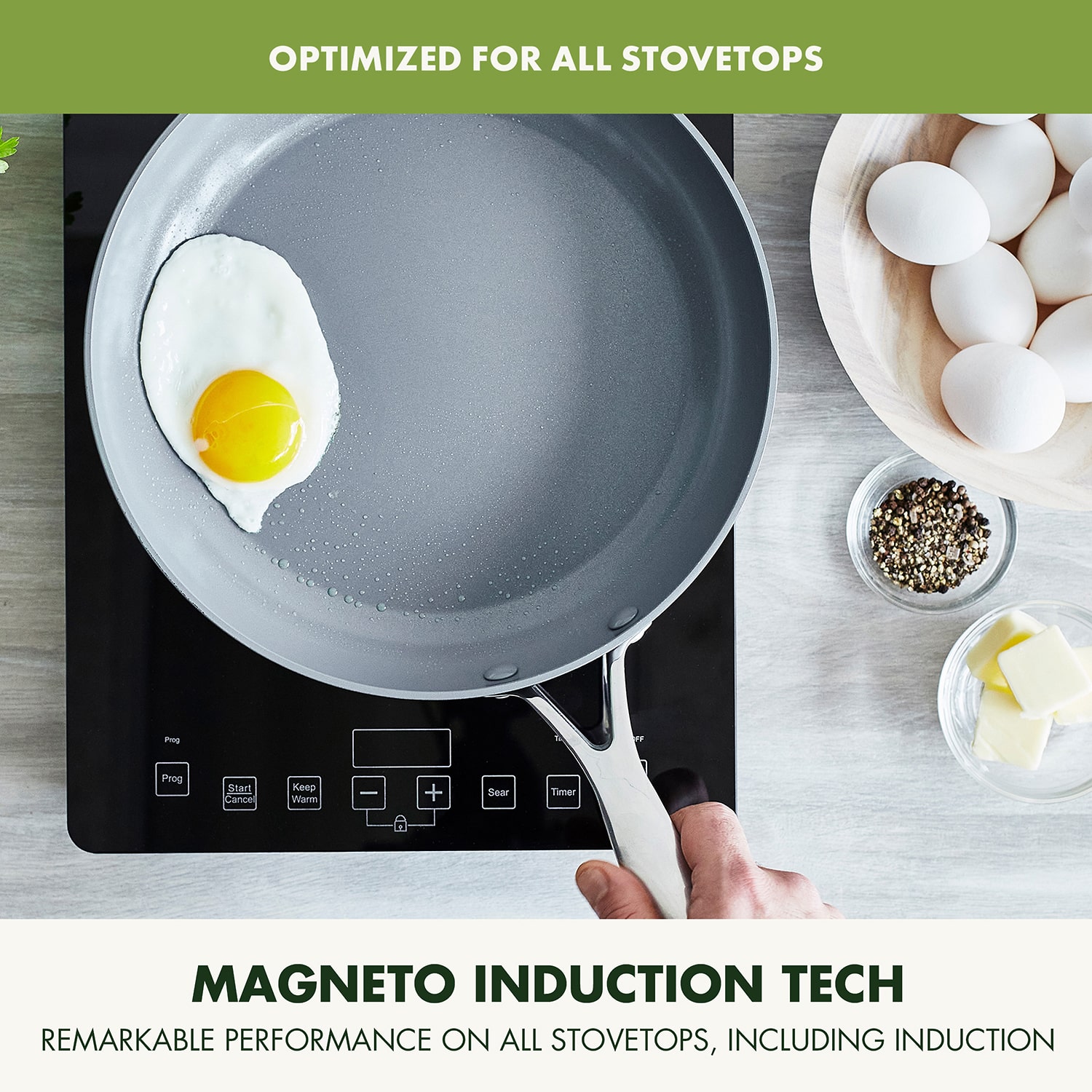 GreenPan Valencia Pro 12 Inch Hard Anodized Ceramic Frying Pan