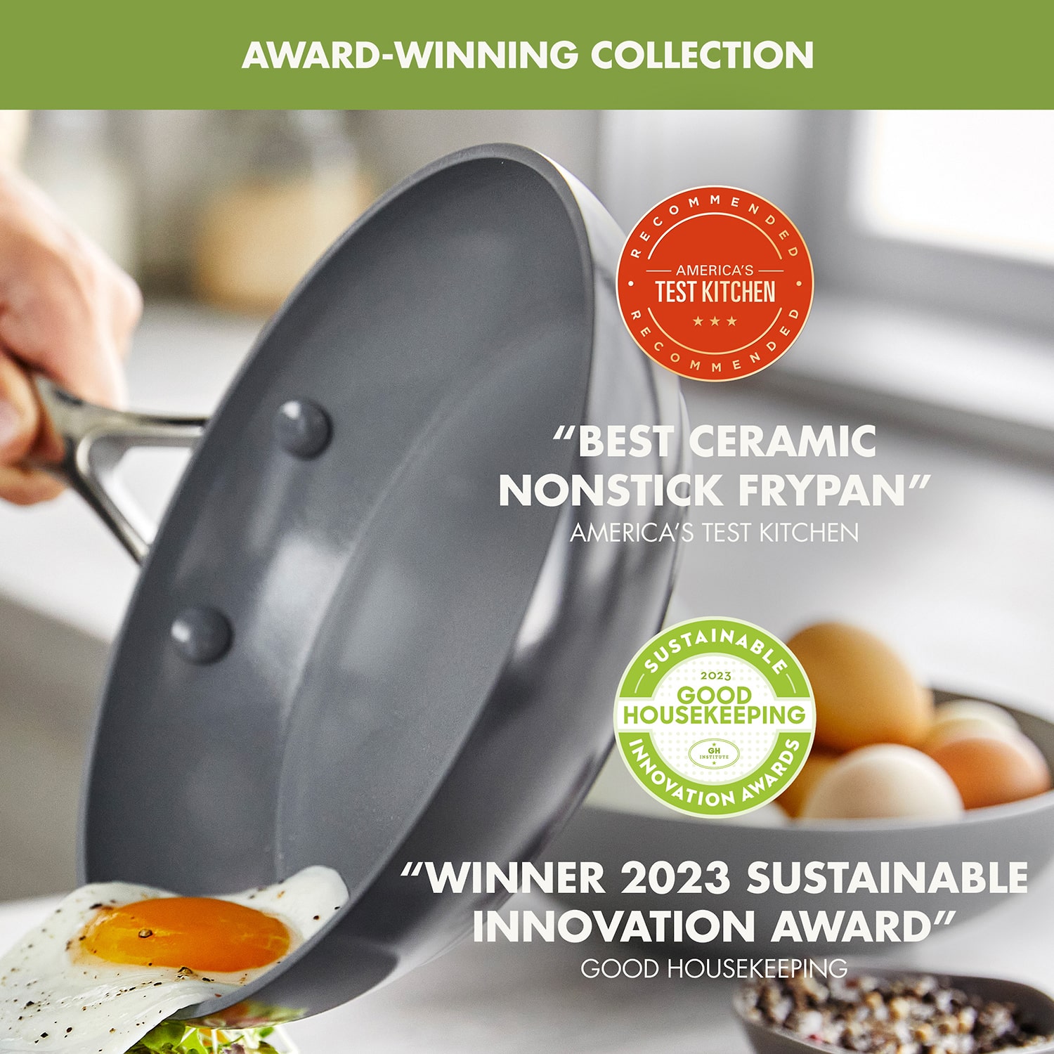 GreenPan Valencia Pro 12 Inch Hard Anodized Ceramic Frying Pan