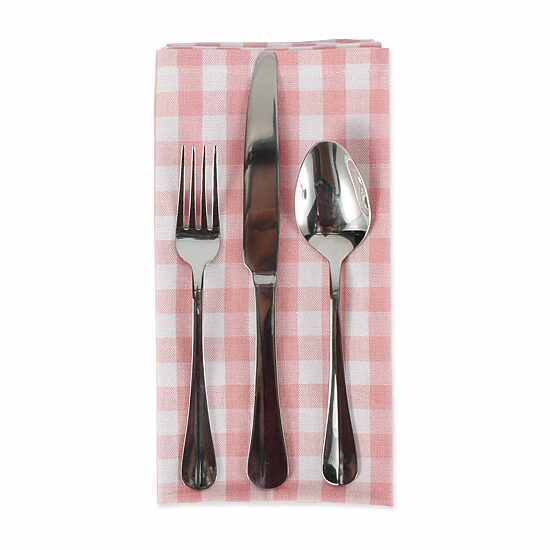 Design Imports Pink/White Gingham 4-pc. Napkins
