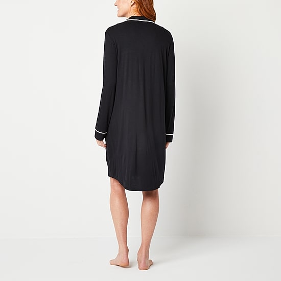 Liz Claiborne Cool and Calm Womens Long Sleeve Nightshirt