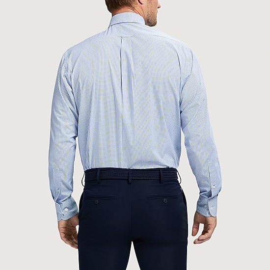 IZOD All Over Stretch Mens Classic Fit Easy Care Wrinkle Free Long Sleeve Dress Shirt