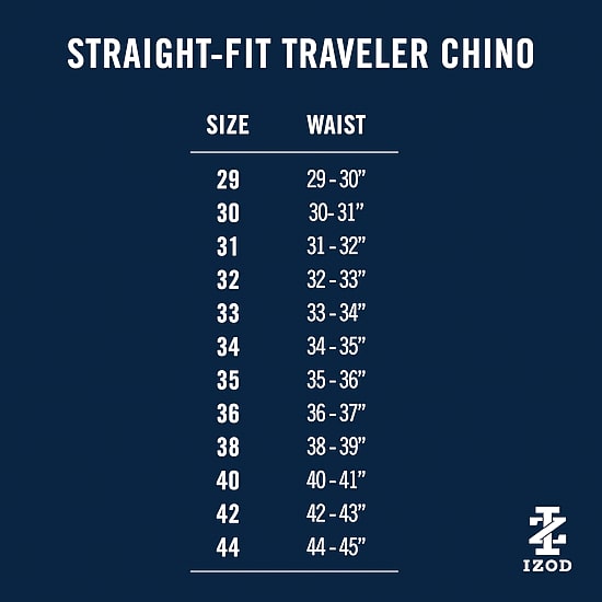 IZOD Traveler Mens Straight Fit Flat Front Pant