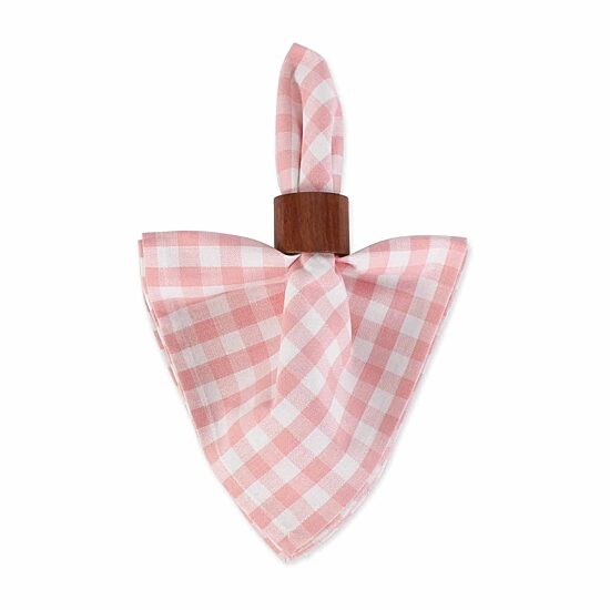 Design Imports Pink/White Gingham 4-pc. Napkins