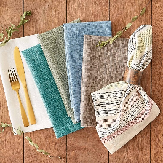 Design Imports Mushroom Variegated 6-pc. Napkins