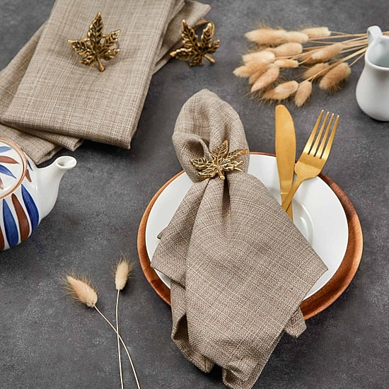 Design Imports Mushroom Variegated 6-pc. Napkins
