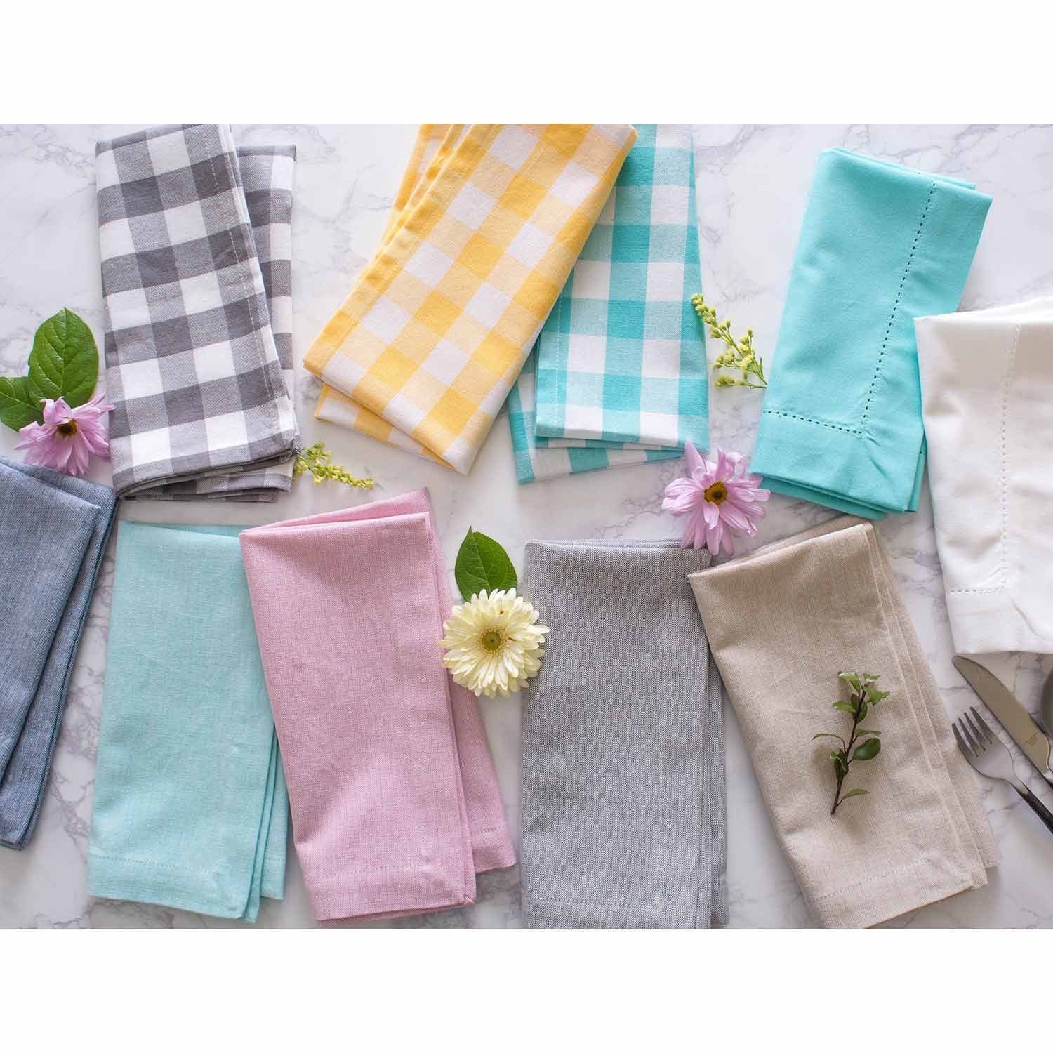 Design Imports Rose Solid Chambray 6-pc. Napkins