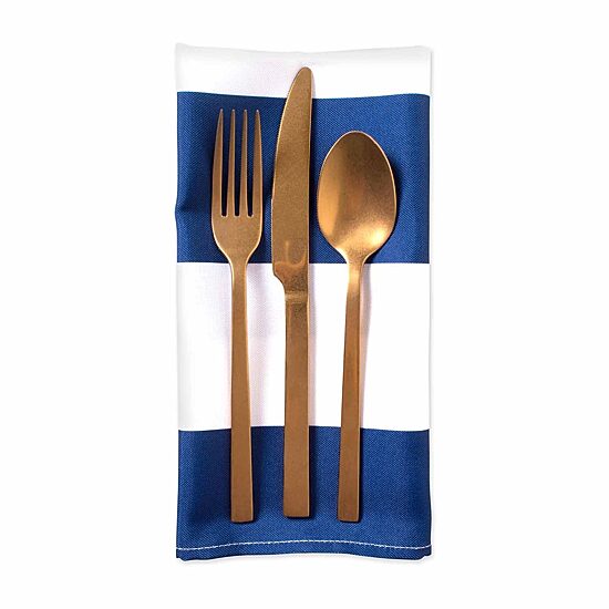 Design Imports Nautical Blue Cabana Stripe Print Outdoor 6-pc. Napkins