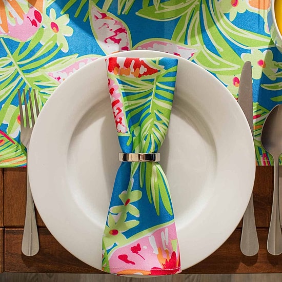 Design Imports Summer Floral Print Outdoor 6-pc. Napkins