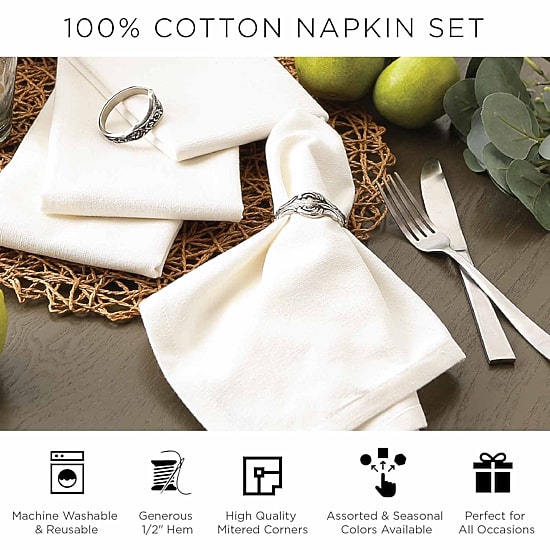 Design Imports Tango Red/White Check 6-pc. Napkins
