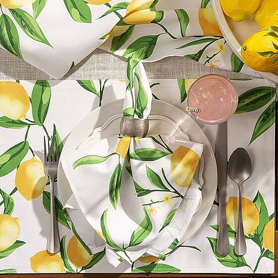 Design Imports Lemon Bliss Print Outdoor 6-pc. Placemat
