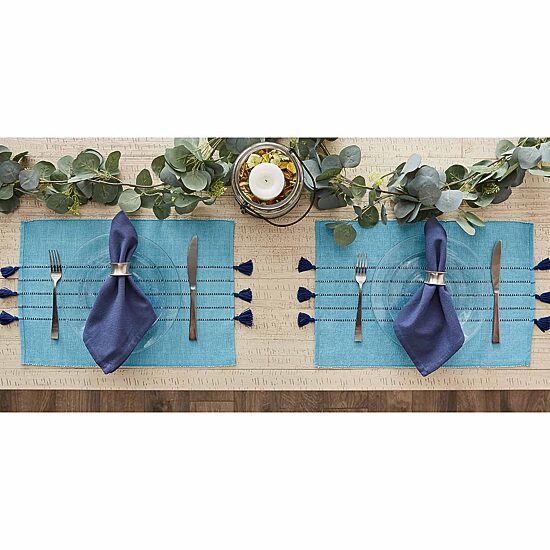 Design Imports Thera Stripe Blue 6-pc. Placemat