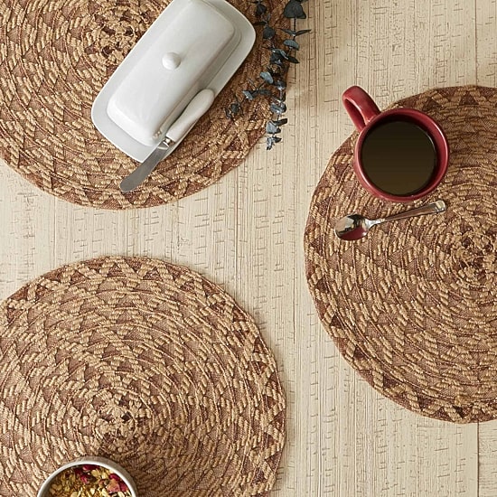 Design Imports Natural Dahlia Woven Polyester 6-pc. Placemat