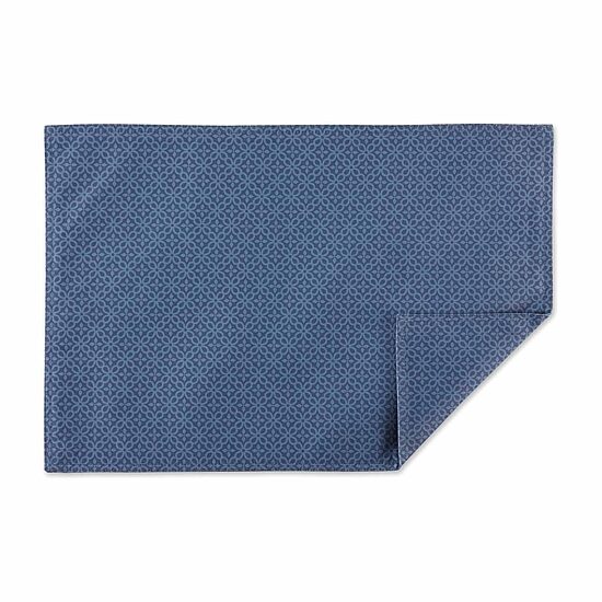 Design Imports French Blue Tonal Lattice Print Outdoor 6-pc. Placemat