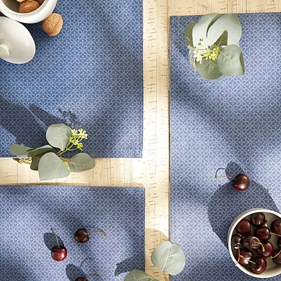 Design Imports French Blue Tonal Lattice Print Outdoor 6-pc. Placemat
