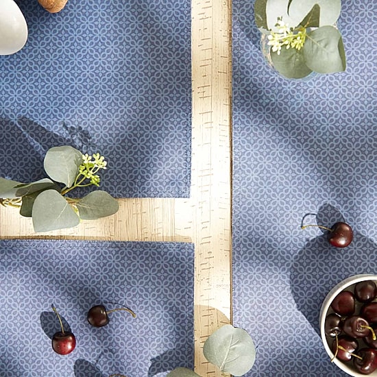 Design Imports French Blue Tonal Lattice Print Outdoor 6-pc. Placemat