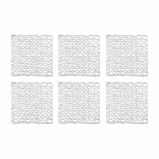 Design Imports Silver Woven Paper Square 6-pc. Placemat