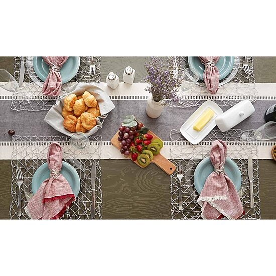 Design Imports Silver Woven Paper Square 6-pc. Placemat