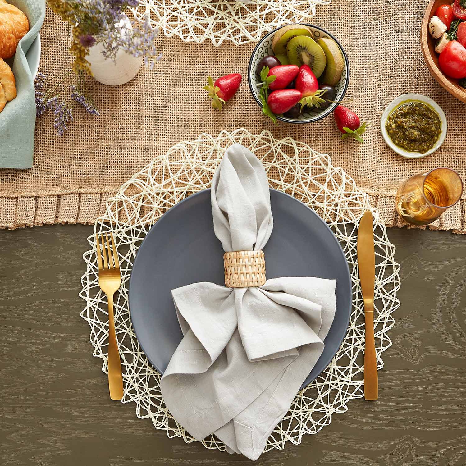 Design Imports Artichoke Woven Paper 6-pc. Placemat
