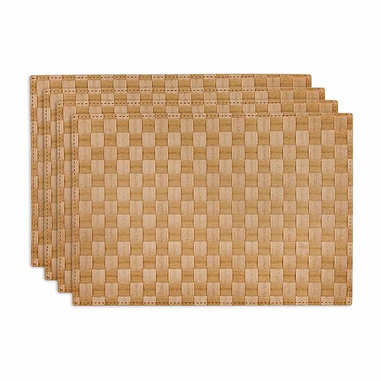 Design Imports Natural Basketweave Rectangle Woven 4-pc. Placemat