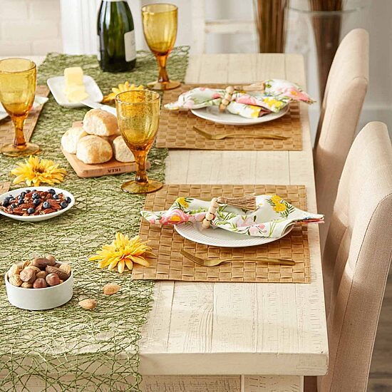 Design Imports Natural Basketweave Rectangle Woven 4-pc. Placemat