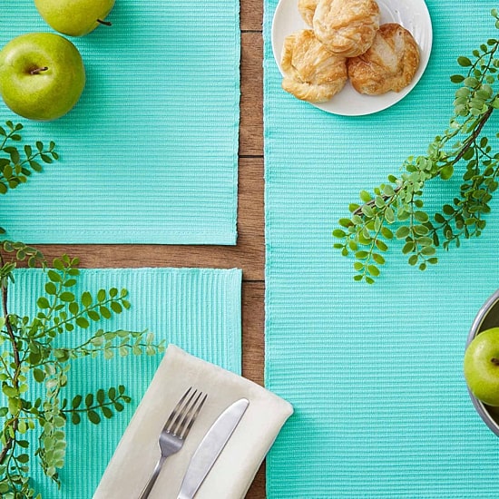 Design Imports Aqua Ribbed 6-pc. Placemat