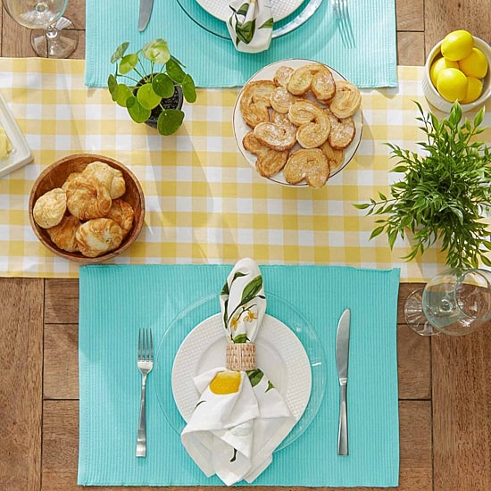 Design Imports Aqua Ribbed 6-pc. Placemat