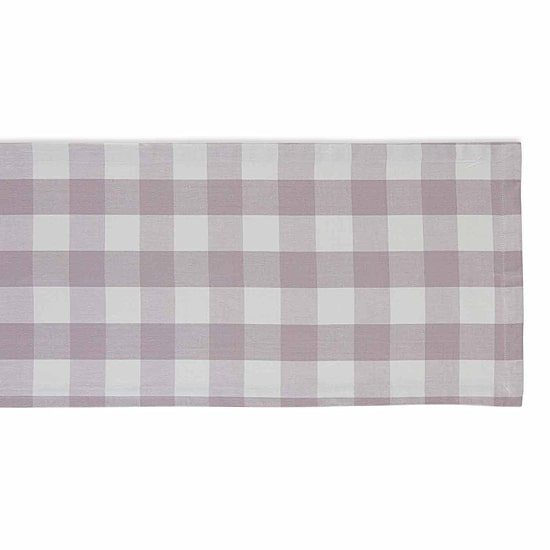 Design Imports Dusty Lilac Buffalo Check Table Runner