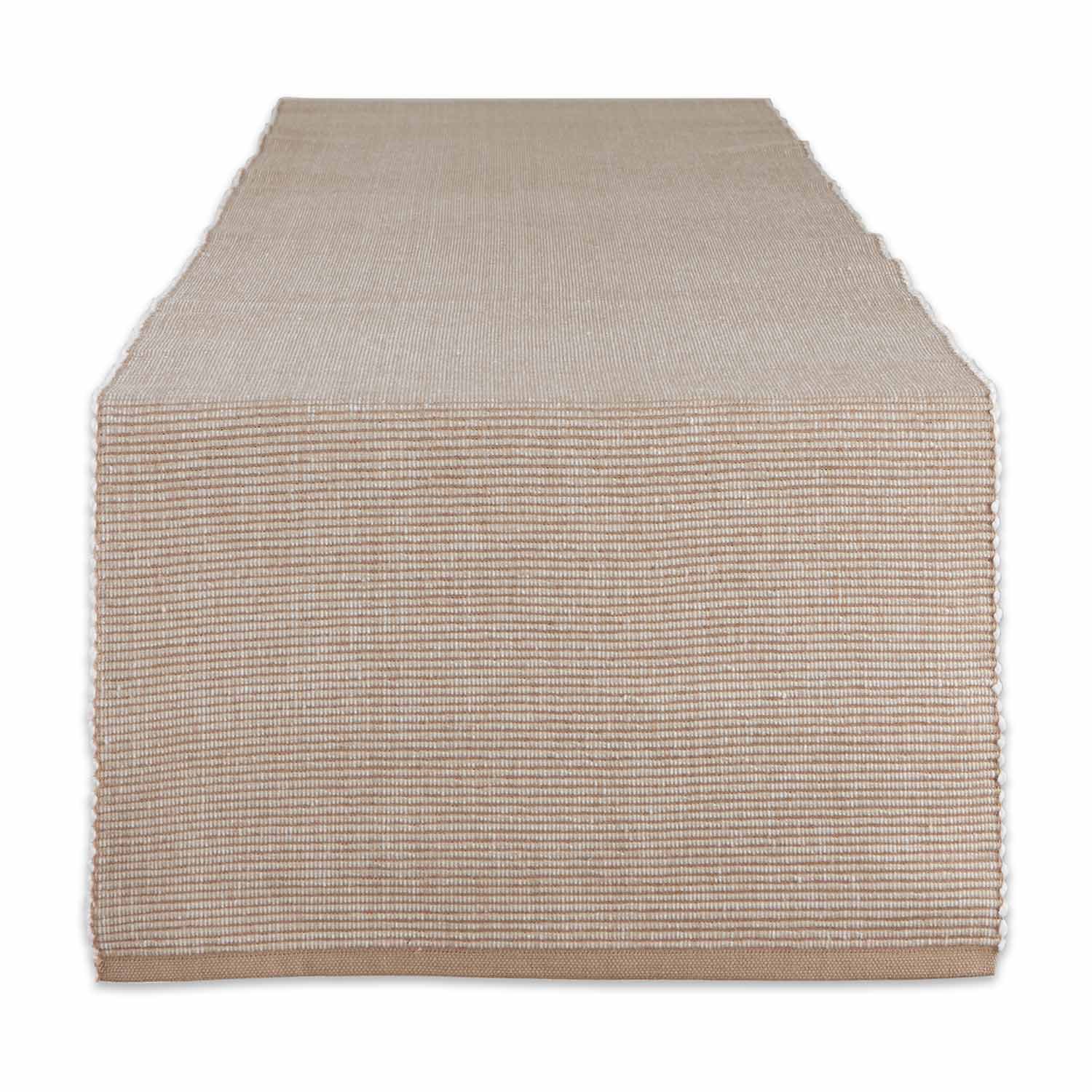 Design Imports Stonewash Blue/White 2-Tone Ribbed Table Runner