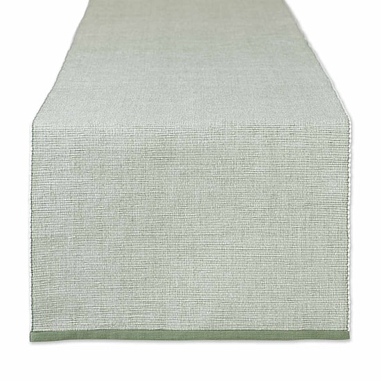 Design Imports Artichoke Eco-Friendly Chambray Fine Ribbed Table Runner