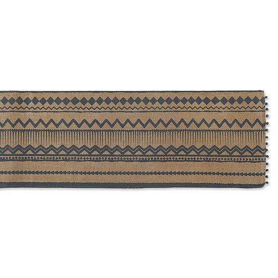 Design Imports Mineral Aztec Print On Natural Jute Table Runner