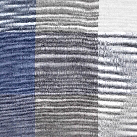 Design Imports French Blue Tri Color Check Table Runner
