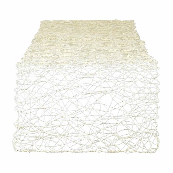 Design Imports Off-White Woven Paper Table Runner