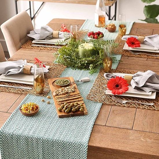 Design Imports Handloom Chevron Table Runners