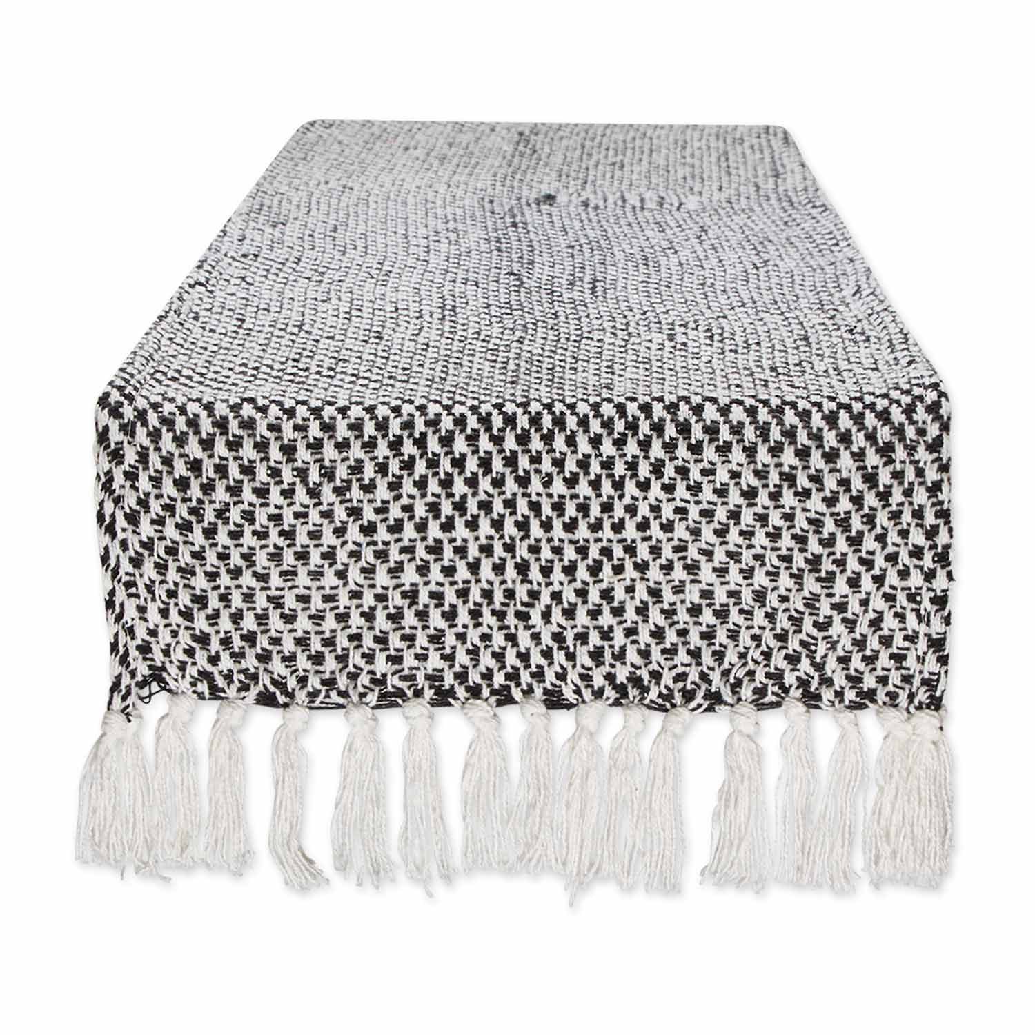 Design Imports Black Woven Table Runner