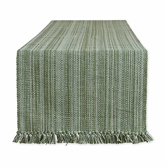 Design Imports Artichoke Variegated Fringe Table Runner