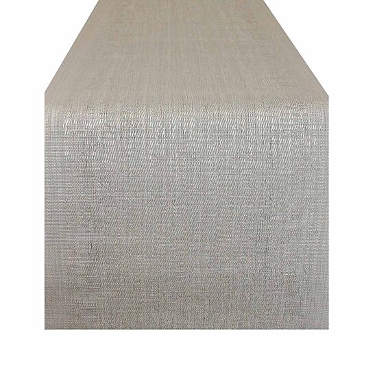 Design Imports Space-Dyed Gray Pvc Table Runner