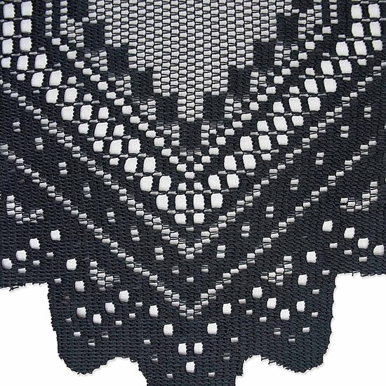 Design Imports Black Nordic Lace Table Runner