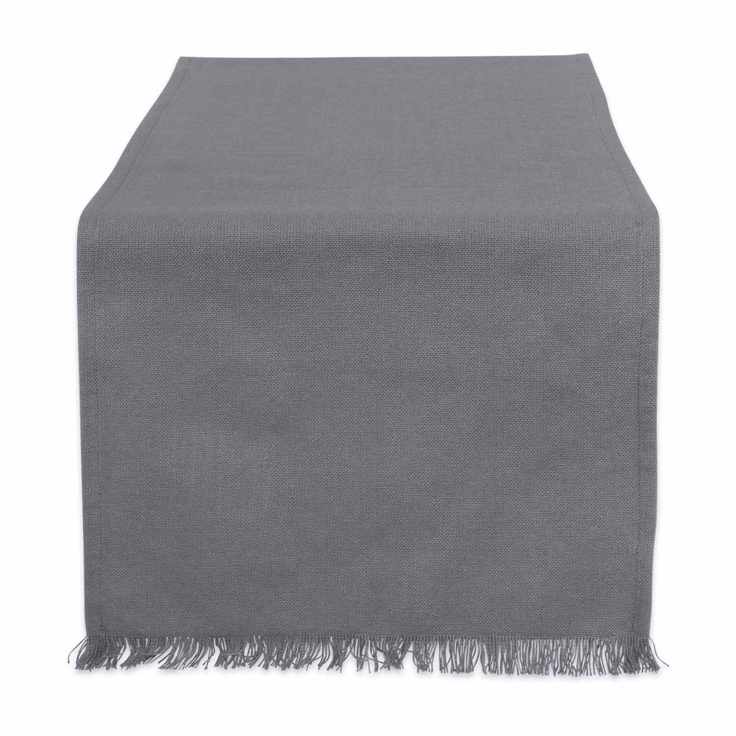 Design Imports Bright Green Solid Heavyweight Fringed Table Runner