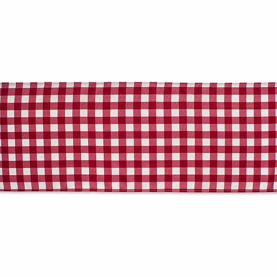 Design Imports Tango Red Check Outdoor Table Runner